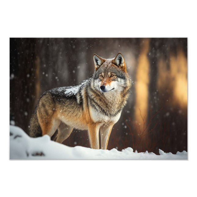 Foto Imagen de Yellowstone Wolf (Frente)