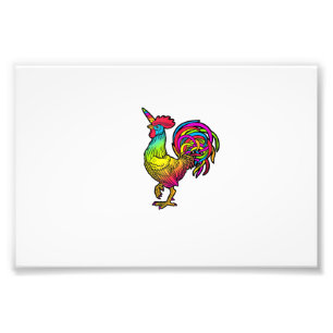 Foto Imagen divertida de animal de pollo de unicornio d