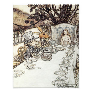 Foto Imagen impresa de Arthur Rackham 1907 "The Mad Tea
