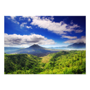Foto Imagen impresa del volcán Monte Batur