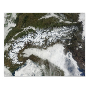 Foto Imagen por satélite de la cordillera de las