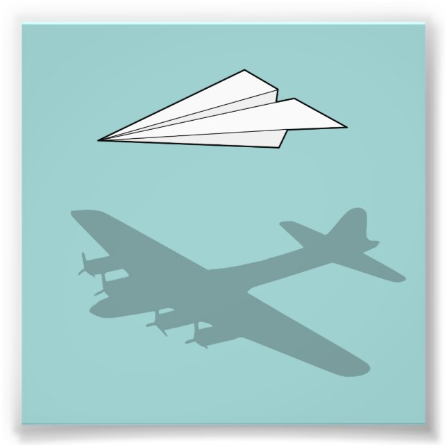 Foto Imaginación hiperactiva del avión de papel (Frente)