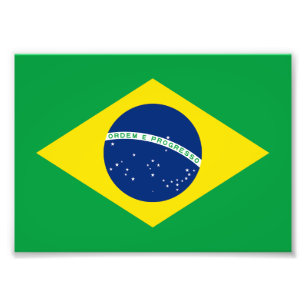 Foto Impresa de Bandera Patriótica de Brasil
