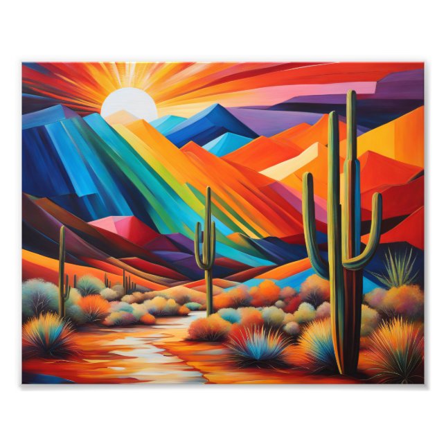 Foto Impresión abstracta colorida de Arizona (Frente)