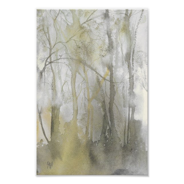 Foto Impresión abstracta de acuarela Amber Wilds (Frente)