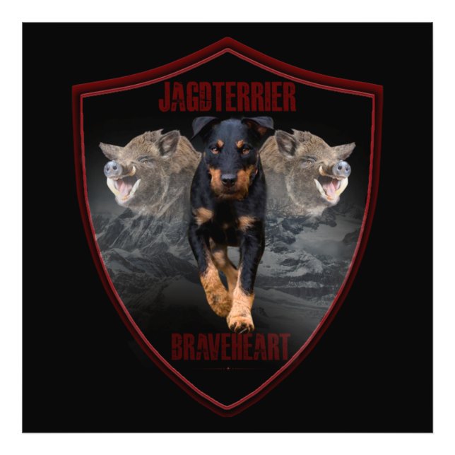 Foto Impresión acrílica del Poster de Tapiz Jagdterrier (Frente)