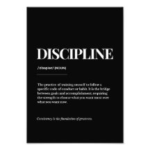 Impresión artística de definición de disciplina –
