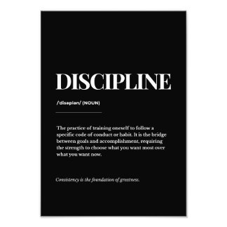 Foto Impresión artística de definición de disciplina –