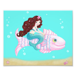 Foto Impresión artística de la sirena para niños