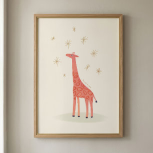 Foto Impresión artística de nursery de jirafa Decorac