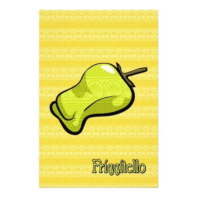 Foto Impresión artística del pimiento Friggitello (Frente)