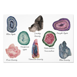 Foto Impresión cristalina de la carta de la acuarela