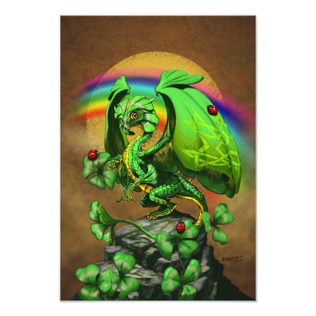 Foto Impresión de 13x19 Luck Clover Dragon (Frente)