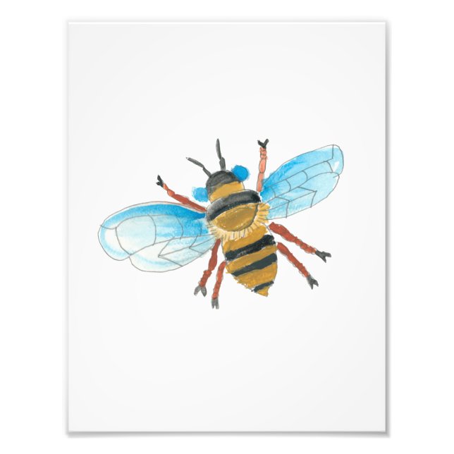 Foto Impresión de abeja en acuarela  (Frente)