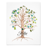 Impresión de árbol de familia Keller