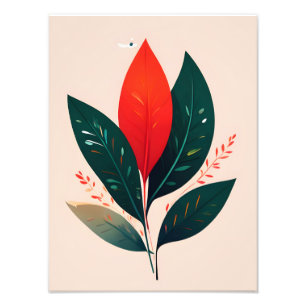 Foto Impresión de arte con abstración floral vibrante
