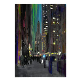 FOTO IMPRESIÓN DE ARTE DE LA CALLE DE LA CIUDAD