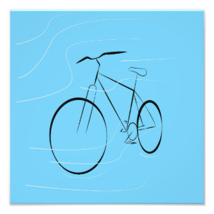 Foto Impresión de arte de línea de bicicleta