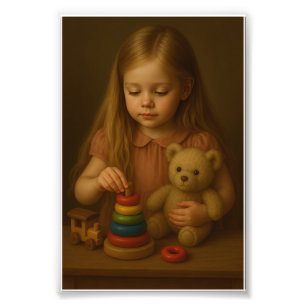 Foto “Impresión de Arte de Retrato Clásico de Niño”