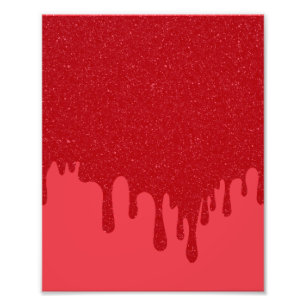 Foto Impresión de Arte de Textura de Goteo Rojo de Toma