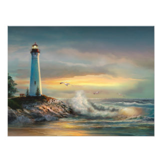 Foto Impresión de arte del faro de Crisp point