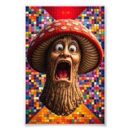 Foto Impresión de arte gráfico de hombre hongo gritando