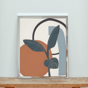 Foto Impresión de arte minimalista de la hoja de Monste