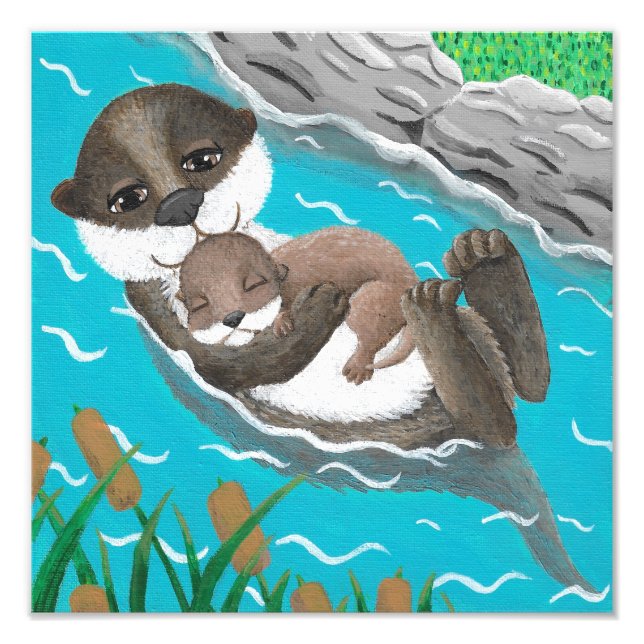 Foto Impresión de arte VTD "Otterly Adorable" 12x12 (Frente)