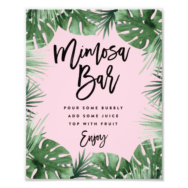 Foto Impresión de barra de trópicos de Mimosa (Frente)