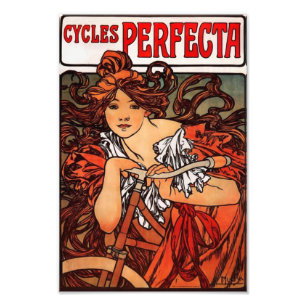 Foto Impresión de bicicleta cosechada Alphonse Mucha