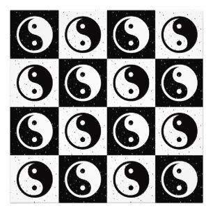 Foto Impresión de bloques en Zen Yin-yang en blanco neg