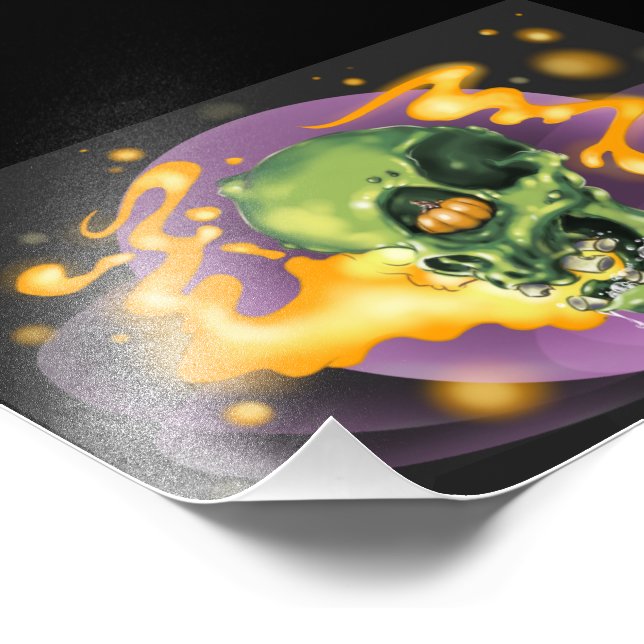 Foto Impresión de calabaza de cráneo (Esquina)