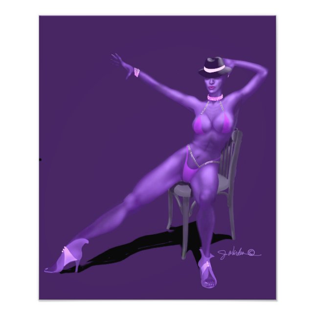 Foto Impresión de cartel de bailarina de cabaret (Frente)