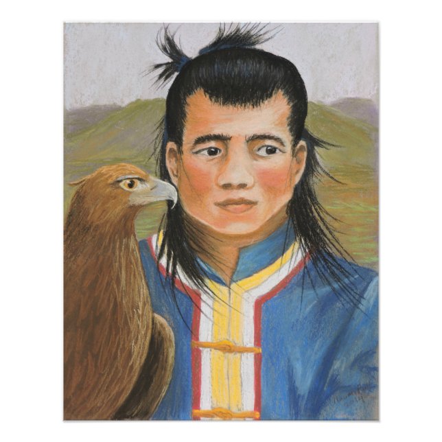Foto Impresión de cazadores mongoles (Frente)