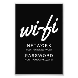Foto Impresión de código de acceso Wifi para encuaderna