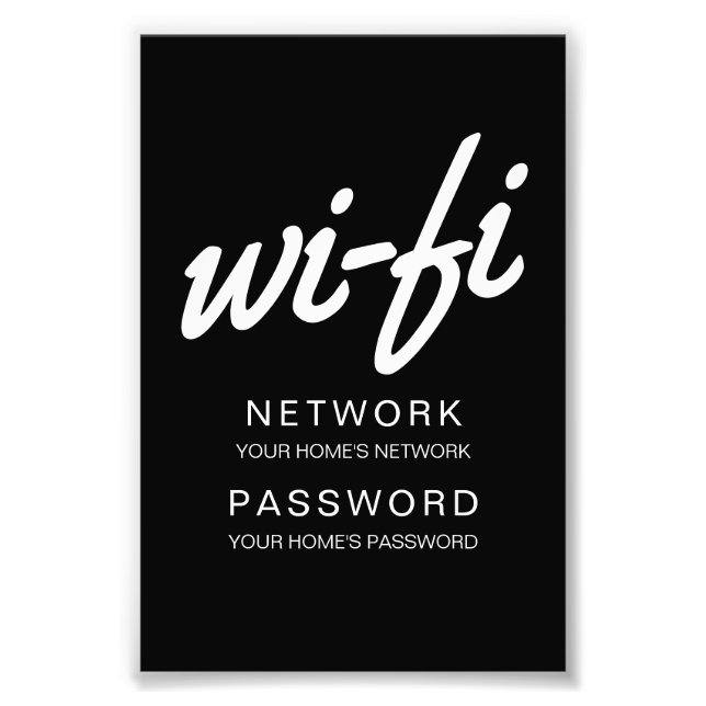 Foto Impresión de código de acceso Wifi para encuaderna (Frente)