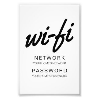 Foto Impresión de código de acceso Wifi para encuaderna