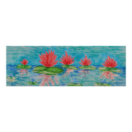 Foto Impresión de dibujo de flores de Lotus
