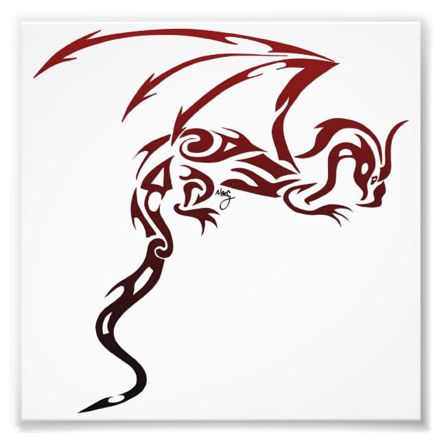 Foto Impresión de dragón (Frente)