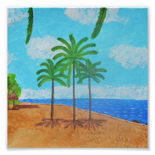 Foto Impresión de escena tropical