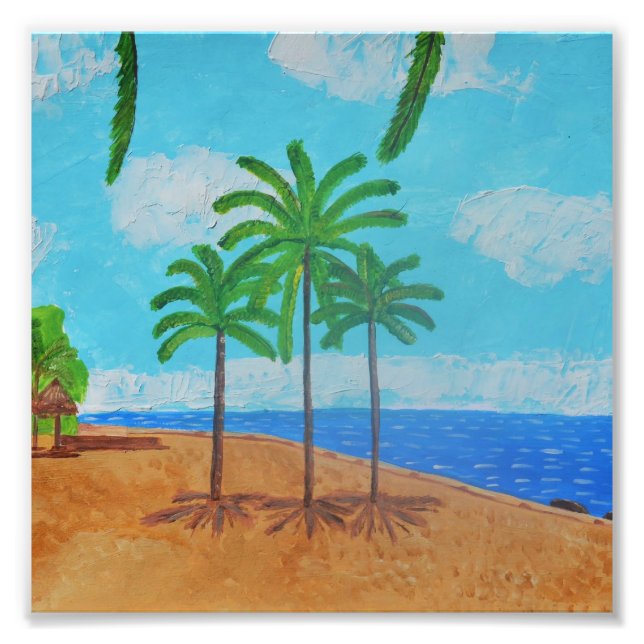 Foto Impresión de escena tropical (Frente)
