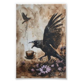 Foto Impresión de fotografías de corvid cafeinadas