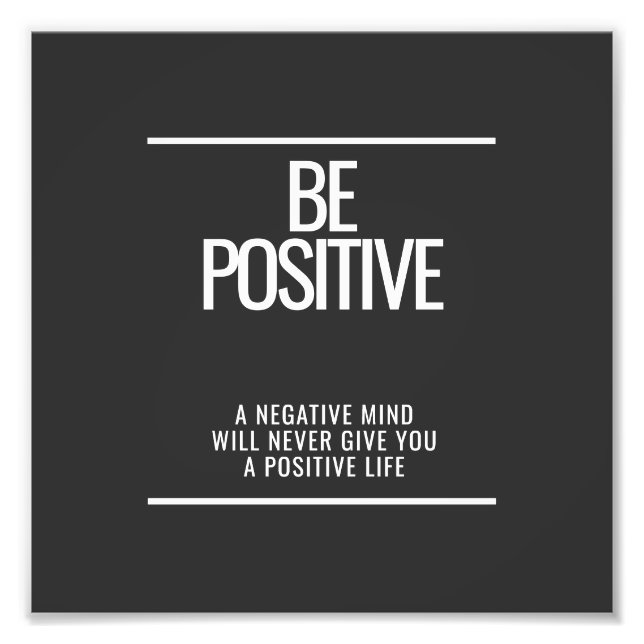 Foto Impresión de fotografías motivacionales positivas (Frente)