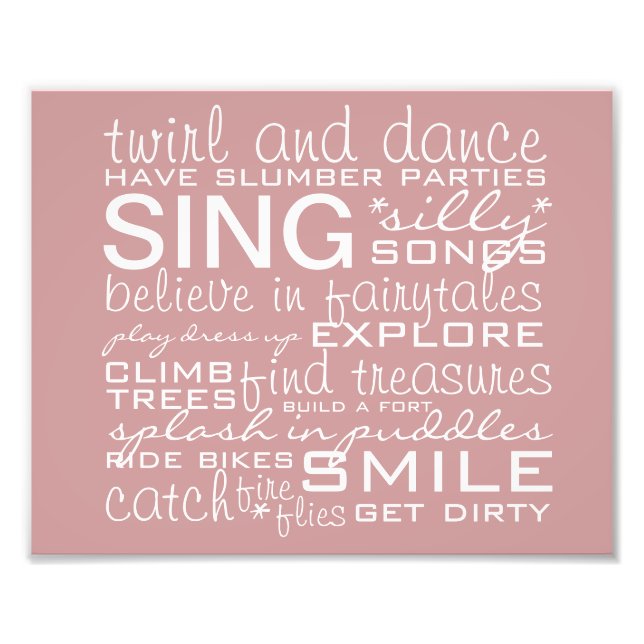 Foto Impresión de guardería para niñas bebés (Frente)