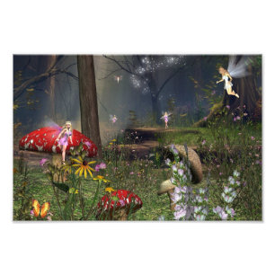 Foto Impresión de hadas del bosque