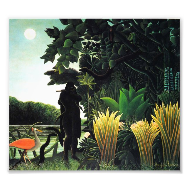 Foto Impresión de Henri Rousseau Snake Charmer (Frente)