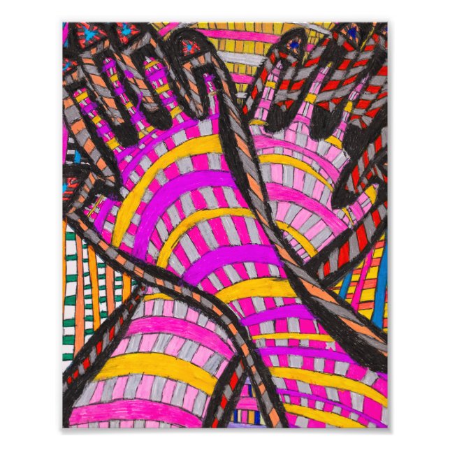 Foto Impresión de huellas digitales tribales (Frente)