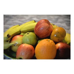 Foto impresión de imagen de frutas coloridas. manzana,