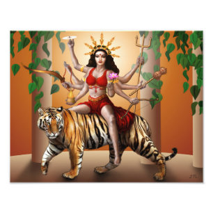 Foto Impresión de la diosa protectora Durga, 14" x 11"