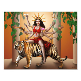 Foto Impresión de la diosa protectora Durga, 14" x 11"
